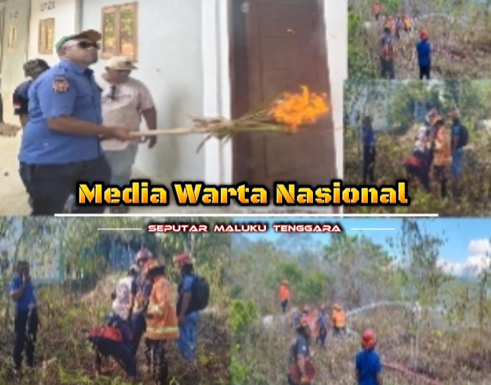 Kebakaran Di Ohoi Ngilngof, Damkar Malra Gerak Cepat Padam Api